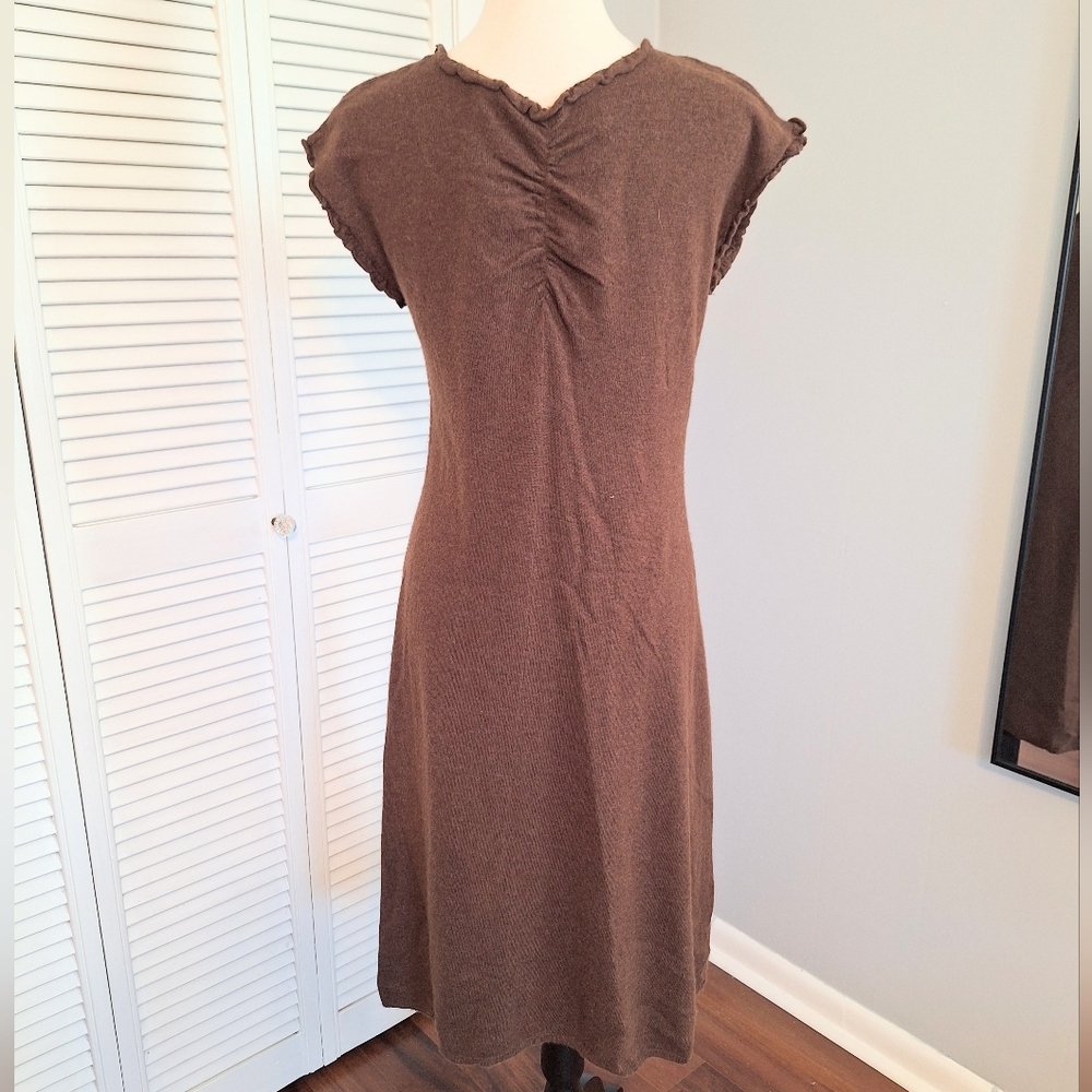Anthropologie Knitted Knotted Cashmere Angora Dress Medium *X - Picture 2 of 8